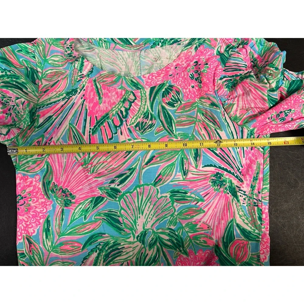 NWOT Lilly Pulitzer Floral Dress Ruched Sleeves Size XXS
